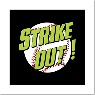 Baseball Lover Strike Out Home Run Posters and Art